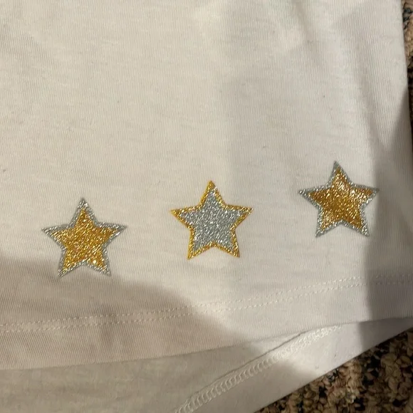 White T-Shirt with Stars - Picture 3 of 5